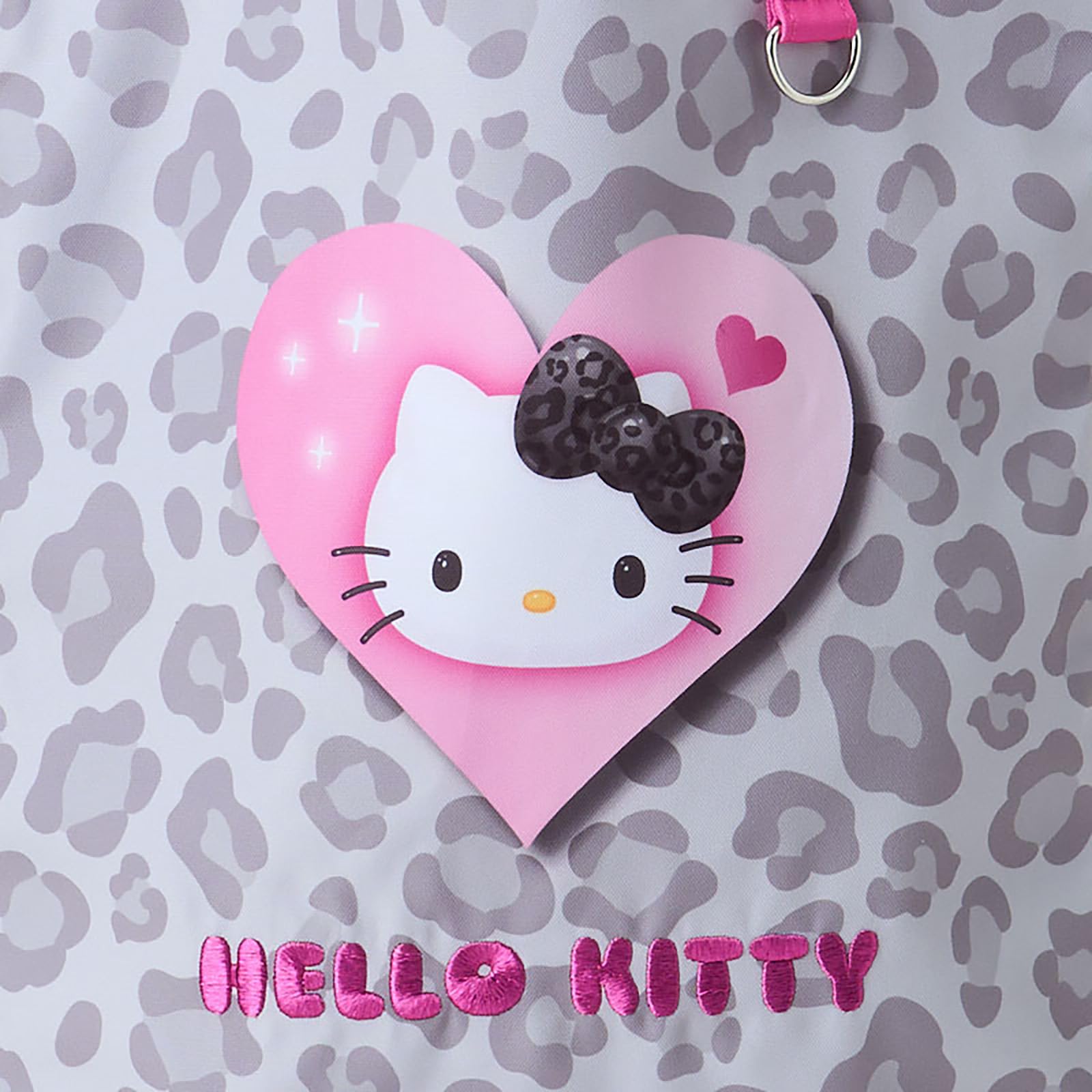 Sac fourre-tout Sanrio Hello Kitty à motifs d'animaux monochrome pour enfants de 3 ans et plus, en polyester.