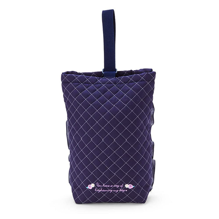 Sanrio Hello Kitty Navy Quilted Shoe Bag Durable and Stylish- Japan Figure Store - #1 Bring To You The Best Japanese Goods