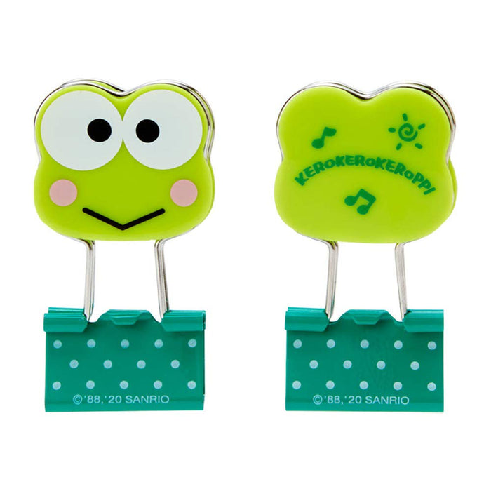 Sanrio Kerokerokeroppi Face-Shaped Double Clip for School & Office- Japan Figure Store - #1 Bring To You The Best Japanese Goods