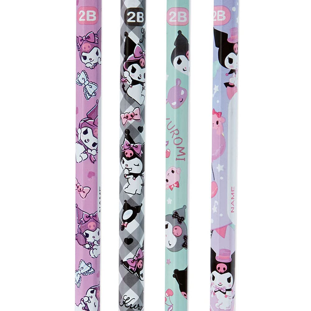 Sanrio Kuromi 2B Pencil Set - Pack of 4 High-Quality Pencils- Japan Figure Store - #1 Bring To You The Best Japanese Goods
