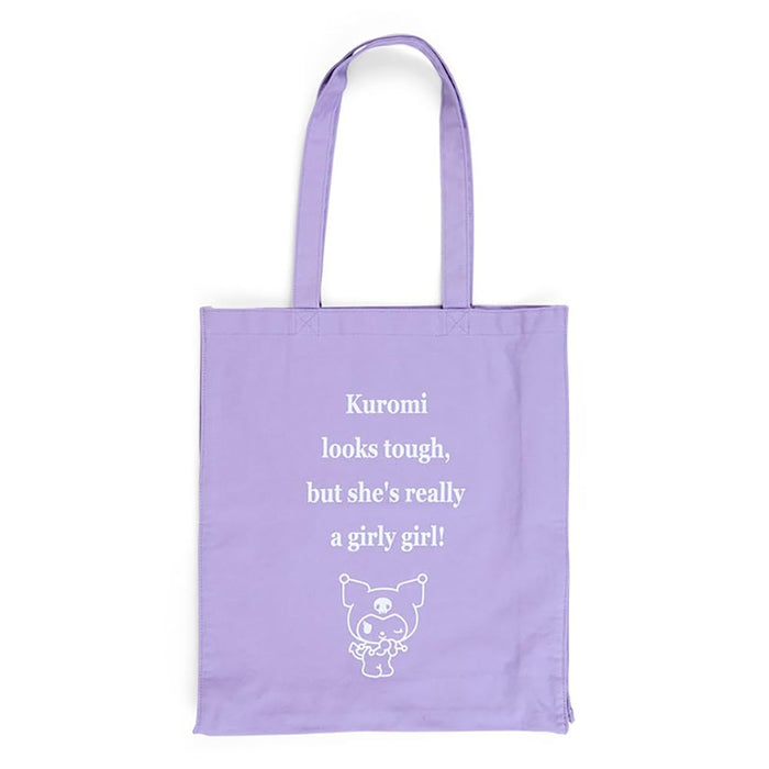 Sanrio Kuromi Cotton Tote Bag Handbag 40x36x10cm Character Pattern- Japan Figure Store - #1 Bring To You The Best Japanese Goods