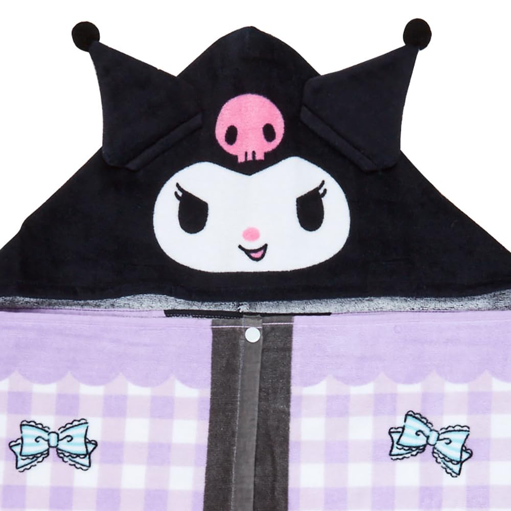 Sanrio Kuromi Hooded Towel 75x120cm - Cute Character Towel for Kids- Japan Figure Store - #1 Bring To You The Best Japanese Goods