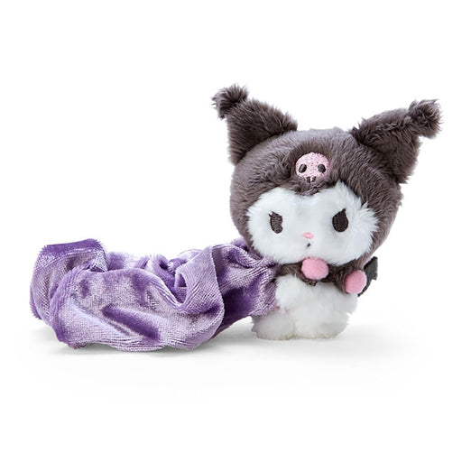 Sanrio Kuromi Hug Scrunchie Black and Pink Plush Elastic Hair Tie- Japan Figure Store - #1 Bring To You The Best Japanese Goods