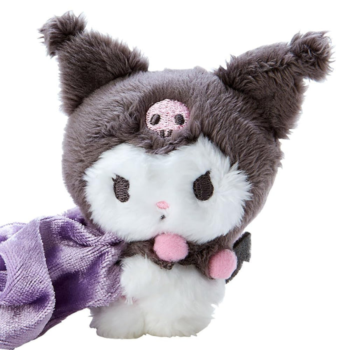 Sanrio Kuromi Hug Scrunchie Black and Pink Plush Elastic Hair Tie- Japan Figure Store - #1 Bring To You The Best Japanese Goods