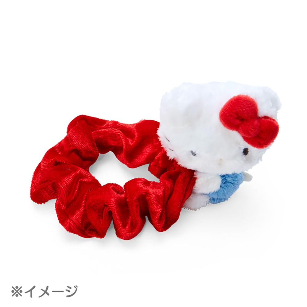 Sanrio Kuromi Hug Scrunchie Black and Pink Plush Elastic Hair Tie- Japan Figure Store - #1 Bring To You The Best Japanese Goods