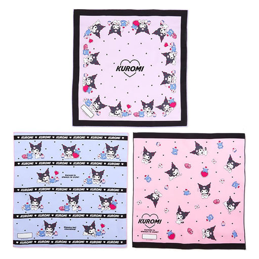 Sanrio Kuromi Lunch Cloth Set of 3 – Cute & Durable Reusable Napkins- Japan Figure Store - #1 Bring To You The Best Japanese Goods
