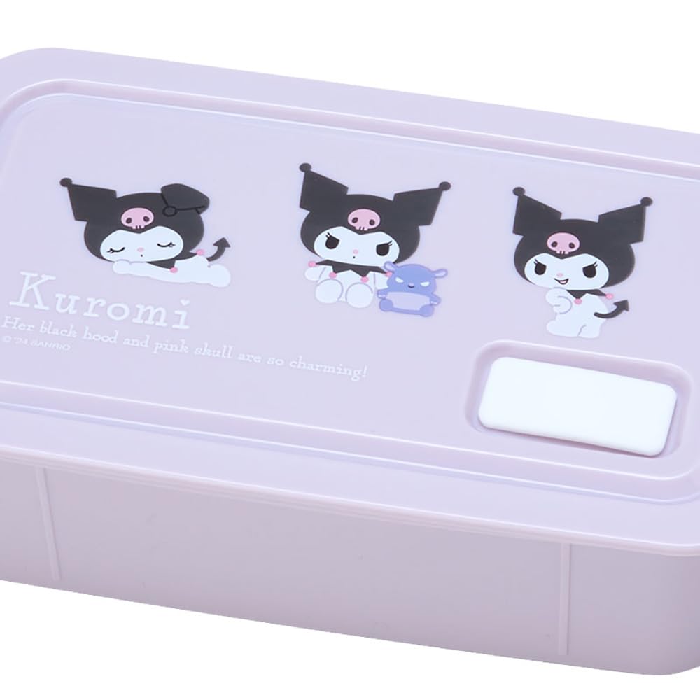Sanrio Kuromi Lunch Box 5x18x9.5cm New Life Character Goods- Japan Figure Store - #1 Bring To You The Best Japanese Goods