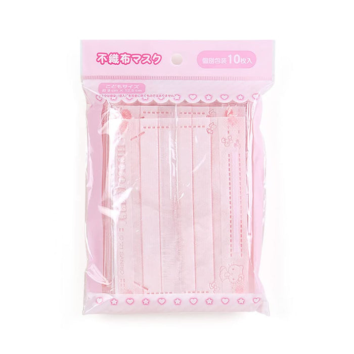 Sanrio Hello Kitty 3D Non-Woven Masks for Children 10-Pack Pleated Gentle Ear Straps- Japan Figure Store - #1 Bring To You The Best Japanese Goods