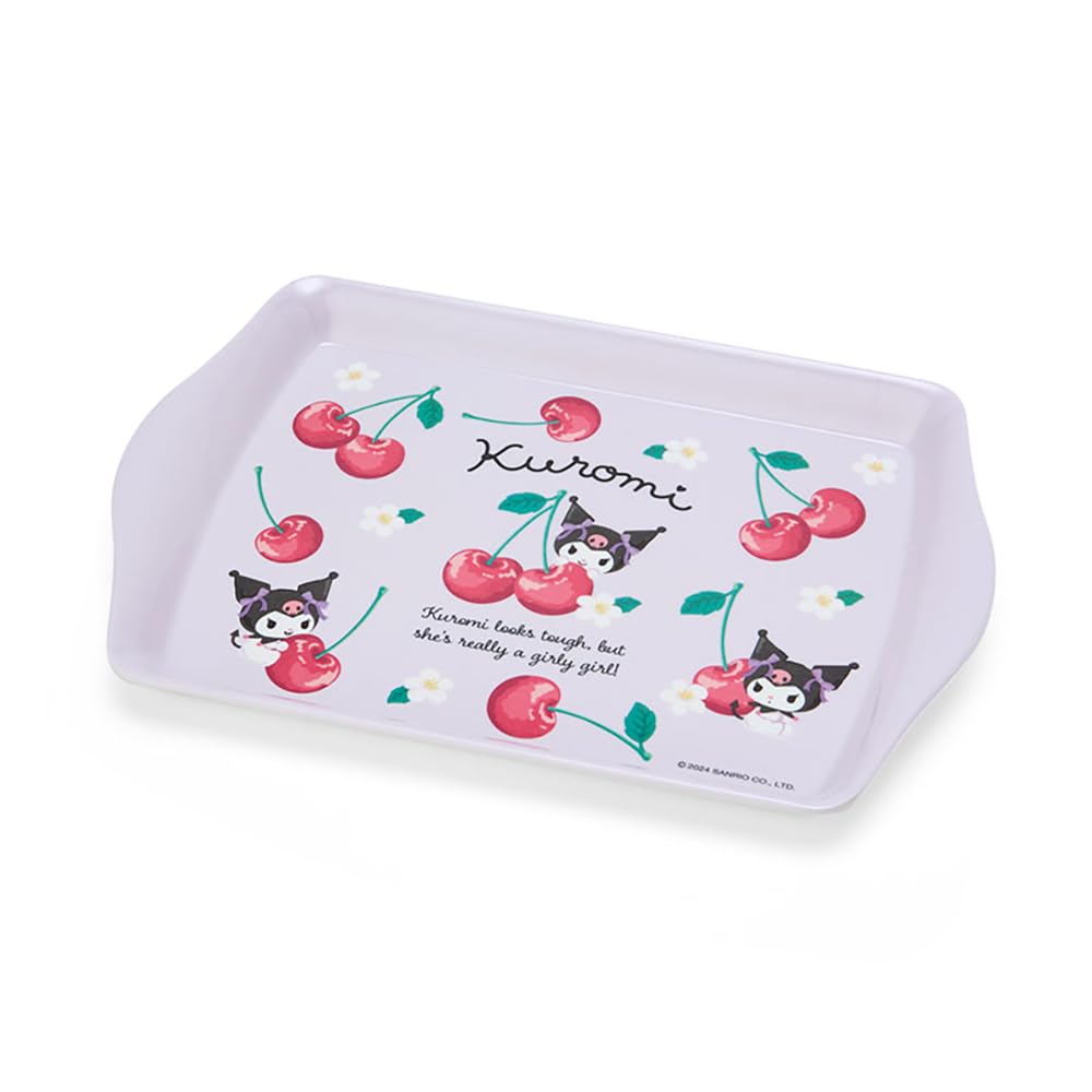 Sanrio Melamine Mini Tray Colorful Fruit Kuromi 1.5 x 20.9 x 14 cm- Japan Figure Store - #1 Bring To You The Best Japanese Goods
