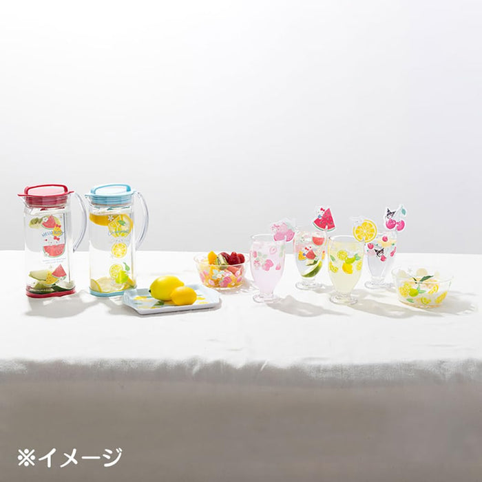 Sanrio Melamine Mini Tray Colorful Fruit Kuromi 1.5 x 20.9 x 14 cm- Japan Figure Store - #1 Bring To You The Best Japanese Goods