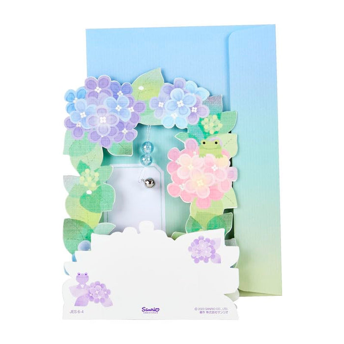 Sanrio Hydrangea and Frog Early Summer Greeting Card - Overseas Shipping- Japan Figure Store - #1 Bring To You The Best Japanese Goods
