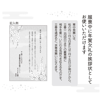 Sanrio Mid-Winter Greetings Postcard White Plum Blossoms Pink Background- Japan Figure Store - #1 Bring To You The Best Japanese Goods