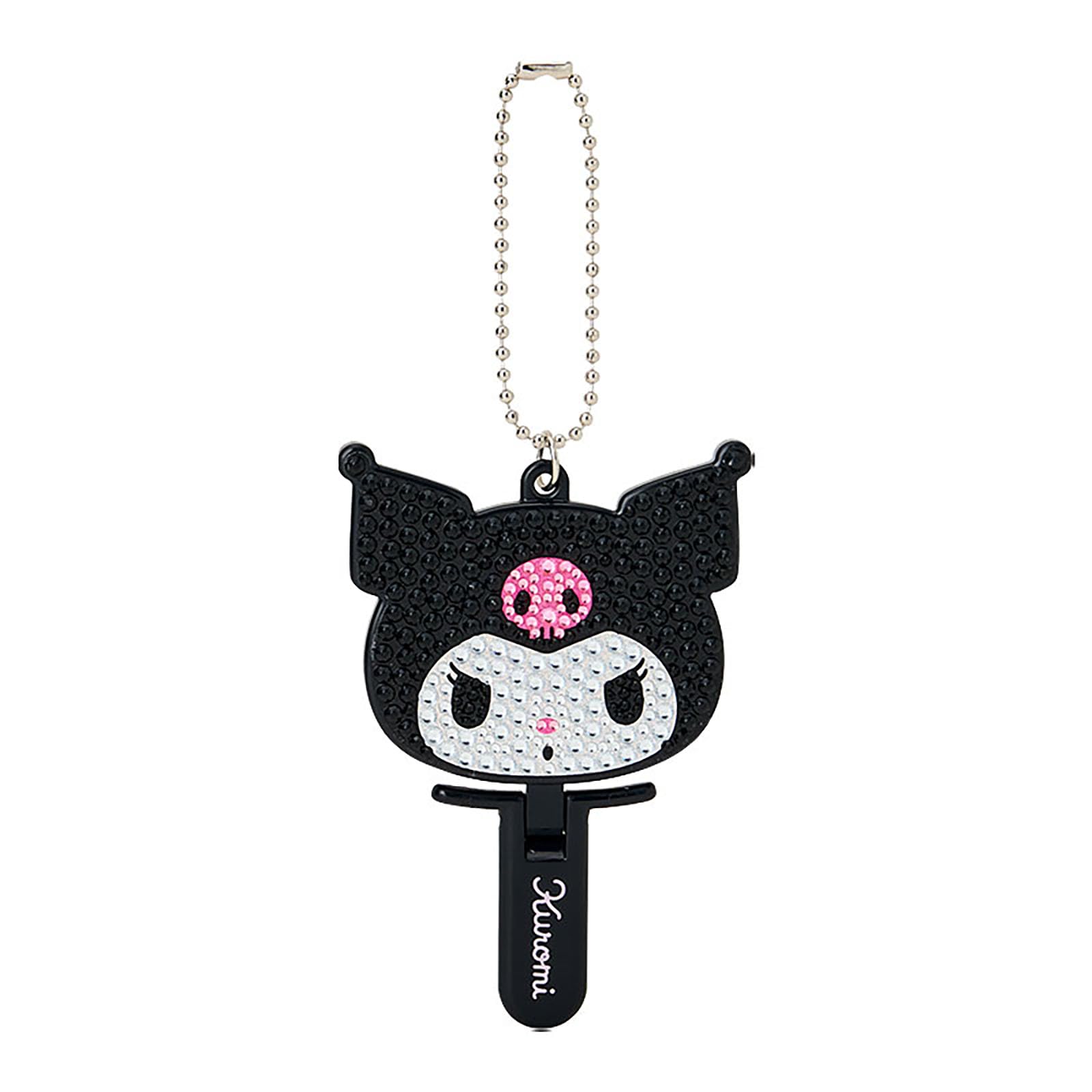 Sanrio Kuromi Mini Mirror Charm Keychain - ABS Resin & Steel