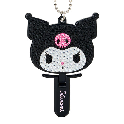 Sanrio Kuromi Mini Mirror Charm Keychain - ABS Resin & Steel