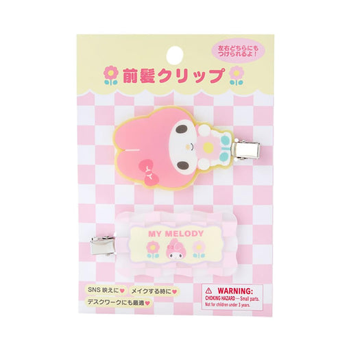 Sanrio My Melody Pastel Checker Hair Clip 5.8 x 7.7 cm- Japan Figure Store - #1 Bring To You The Best Japanese Goods