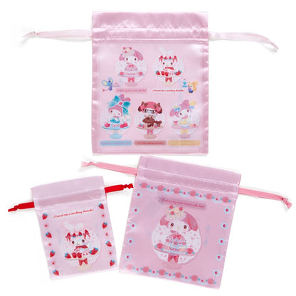 Sanrio My Melody Drawstring Bag Set Sweet Lookbook 428400 Durable Stylish- Japan Figure Store - #1 Bring To You The Best Japanese Goods