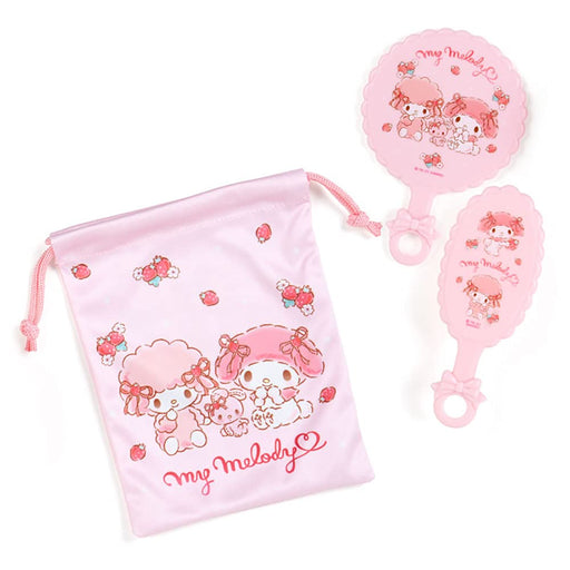Sanrio My Melody Mirror And Brush Set 870161 Perfect For Daily Use- Japan Figure Store - #1 Bring To You The Best Japanese Goods