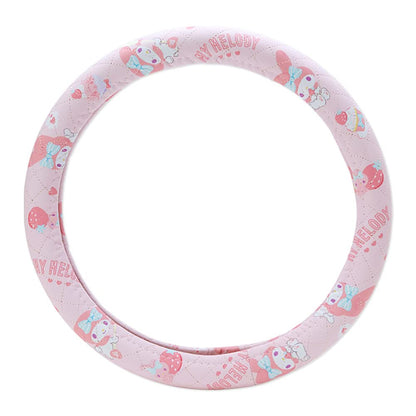 Sanrio My Melody Steering Wheel Cover - Plush Pink 839213- Japan Figure Store - #1 Bring To You The Best Japanese Goods