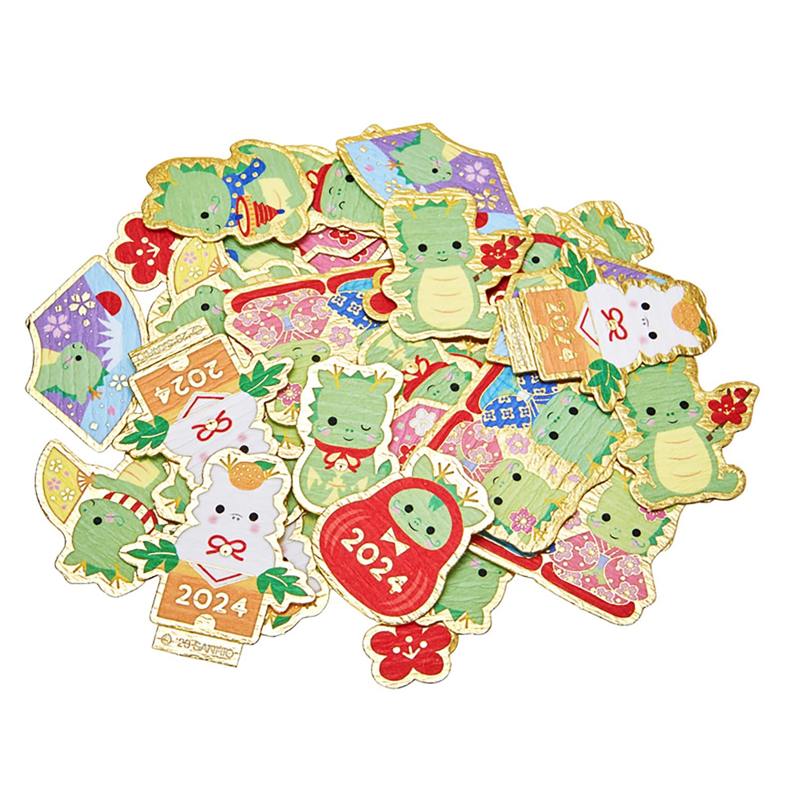 Sanrio New Year's Cards and Colorful Accessories Flake Stickers Set- Japan Figure Store - #1 Bring To You The Best Japanese Goods