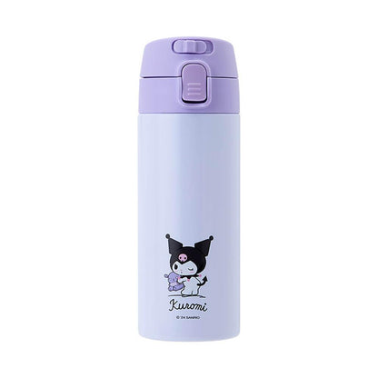 Sanrio Kuromi Stainless Steel Bottle 370Ml One-Touch Design- Japan Figure Store - #1 Bring To You The Best Japanese Goods