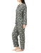 Sanrio Women's Charcoal Gray Long Sleeve Hangyodon Cinnamoroll Pajama Set- Japan Figure Store - #1 Bring To You The Best Japanese Goods