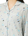 Sanrio Women's Gray Pajama Set Long Sleeve Hangyodon Cinnamoroll Roomwear- Japan Figure Store - #1 Bring To You The Best Japanese Goods