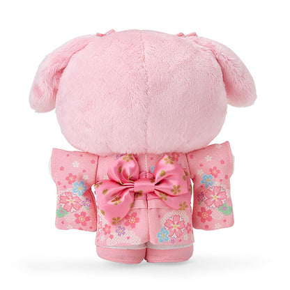 Sanrio My Melody Plush Toy with Kimono - Soft and Cuddly Collectible 067474- Japan Figure Store - #1 Bring To You The Best Japanese Goods