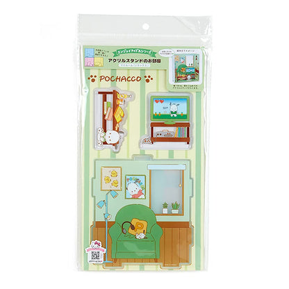 Sanrio Pochacco Acrylic Stand Display Enjoy Idol 868884 Room My Room Decor- Japan Figure Store - #1 Bring To You The Best Japanese Goods
