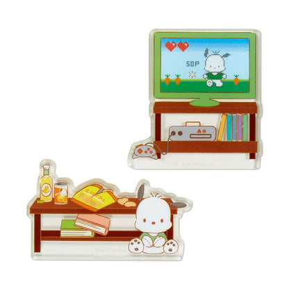Sanrio Pochacco Acrylic Stand Display Enjoy Idol 868884 Room My Room Decor- Japan Figure Store - #1 Bring To You The Best Japanese Goods