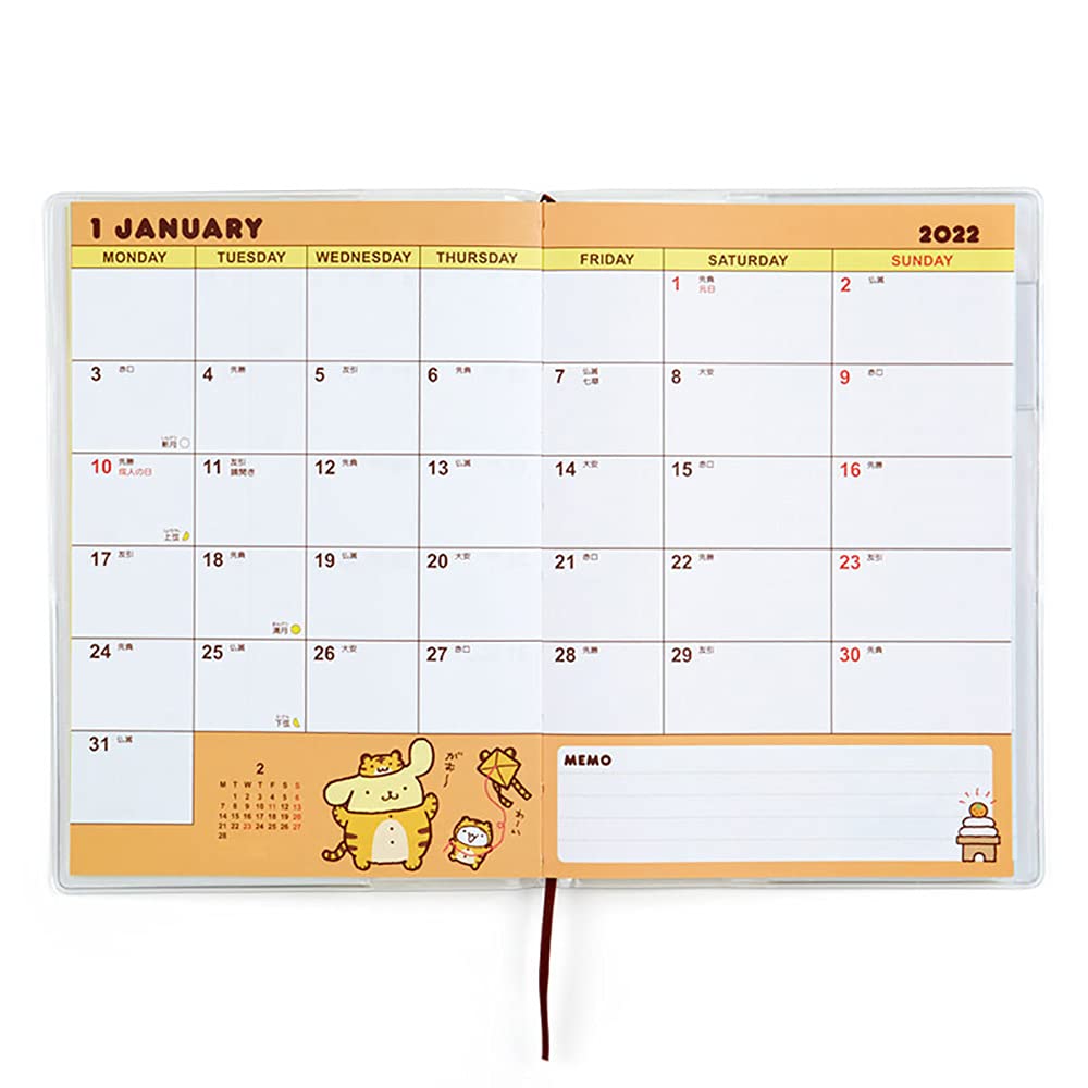 Sanrio Pompompurin B6 Date Book 2022 Planner 749699- Japan Figure Store - #1 Bring To You The Best Japanese Goods