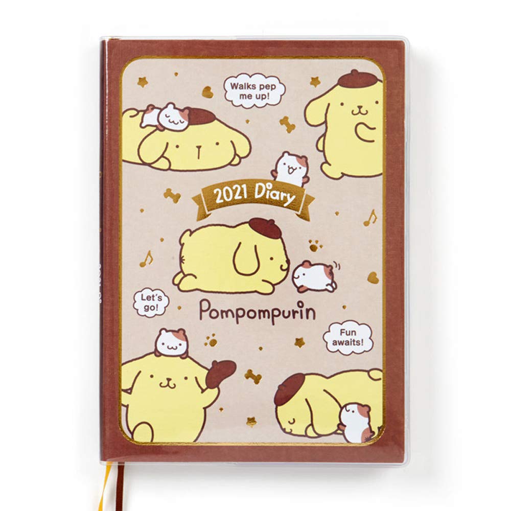 Sanrio Pompompurin 2021 B6 Diary Block Type Planner- Japan Figure Store - #1 Bring To You The Best Japanese Goods