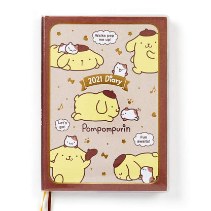 Sanrio Pompompurin 2021 B6 Diary Block Type Planner- Japan Figure Store - #1 Bring To You The Best Japanese Goods