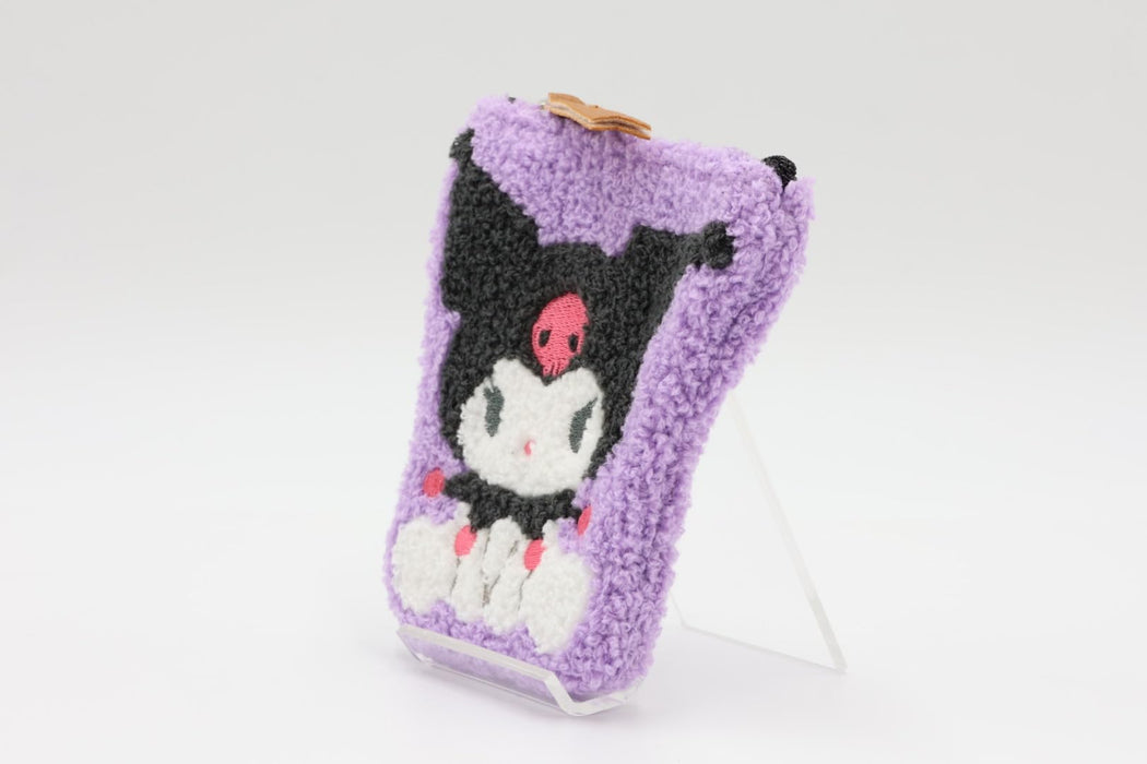 Sanrio Kuromi Gray Die-Cut Pouch Sagura Ku-Pch11- Japan Figure Store - #1 Bring To You The Best Japanese Goods