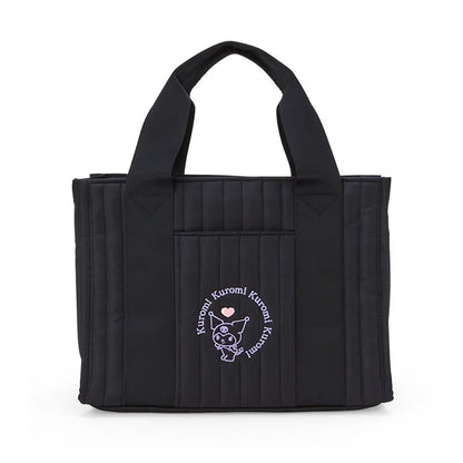 Sanrio Quilted Tote Bag S Kuromi 28.5x10x21 cm- Japan Figure Store - #1 Bring To You The Best Japanese Goods
