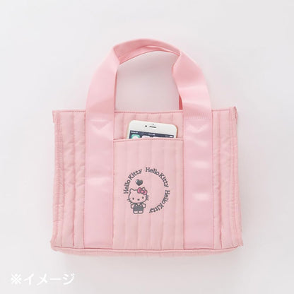 Sanrio Quilted Tote Bag S Kuromi 28.5x10x21 cm- Japan Figure Store - #1 Bring To You The Best Japanese Goods
