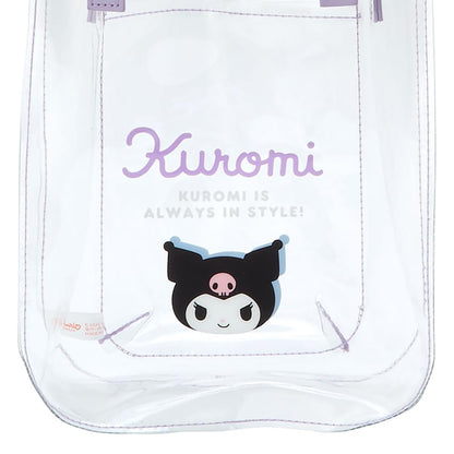 Sanrio Clear Tote Bag with Shoulder Strap 21x17x7.5 cm Kuromi Design- Japan Figure Store - #1 Bring To You The Best Japanese Goods