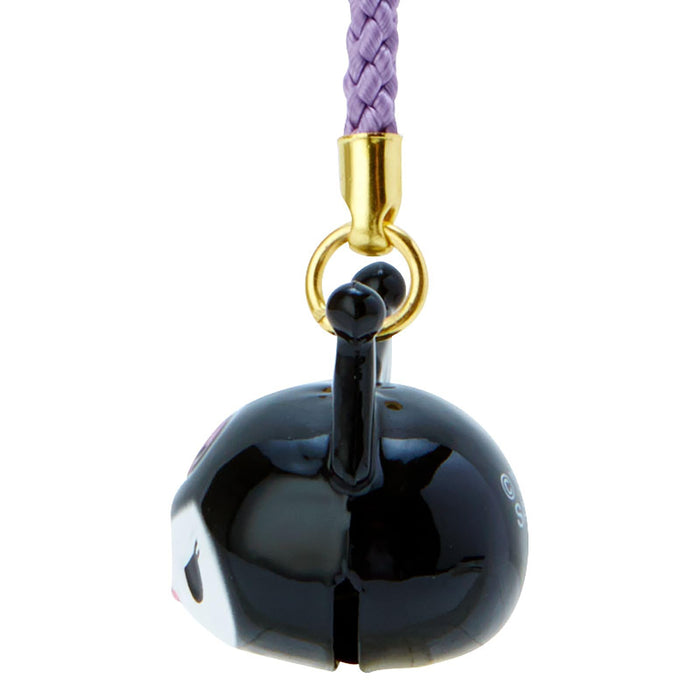 Sanrio Kuromi Brass Face-Shaped Bell Netsuke Strap String 341703- Japan Figure Store - #1 Bring To You The Best Japanese Goods