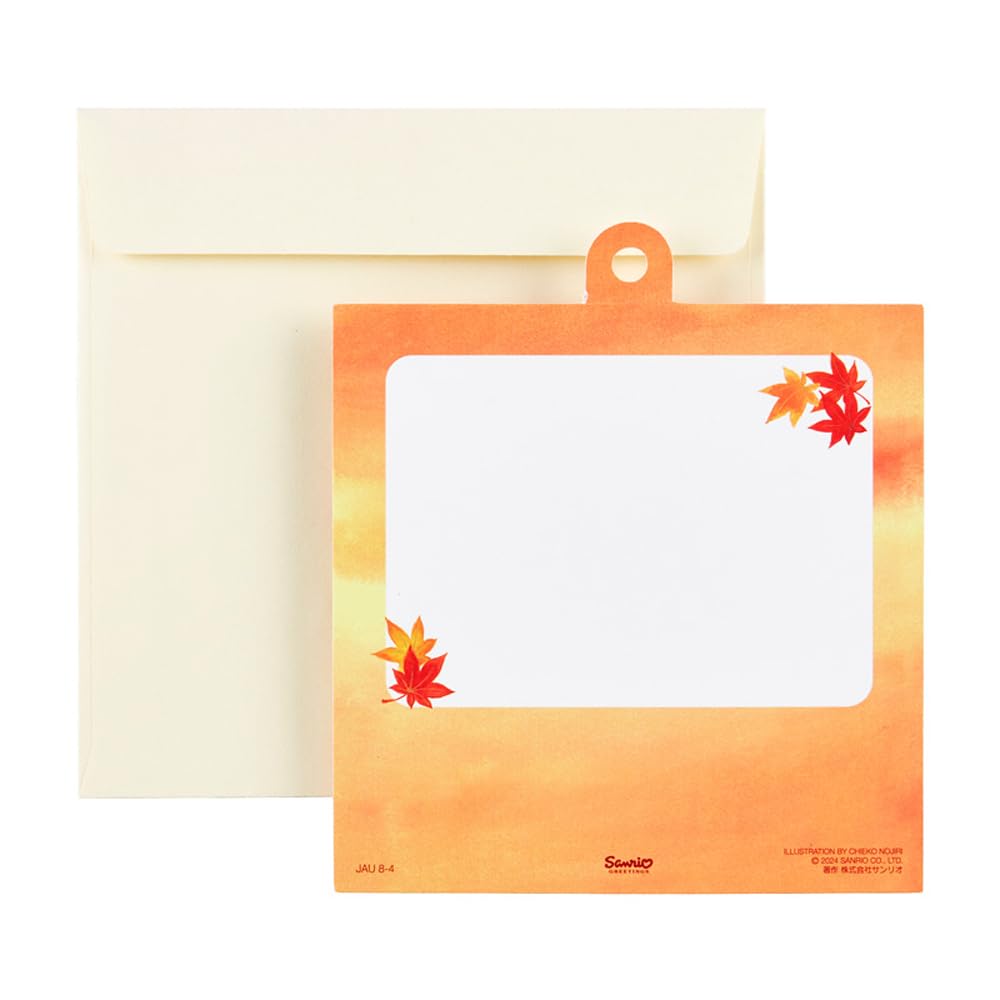 Sanrio Message Card Autumn Leaves Shikishi Greeting Card 844349- Japan Figure Store - #1 Bring To You The Best Japanese Goods