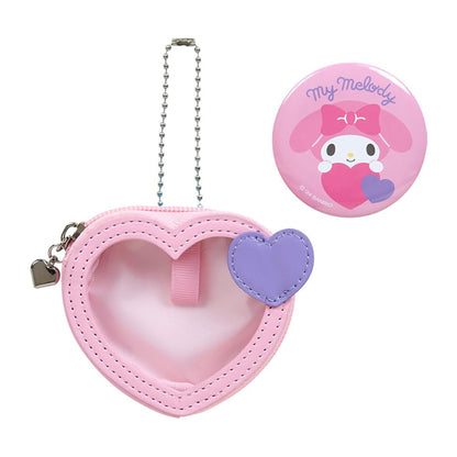 Sanrio Mini Pouch with Badge Colorful Heart Series My Melody 3rd Edition- Japan Figure Store - #1 Bring To You The Best Japanese Goods