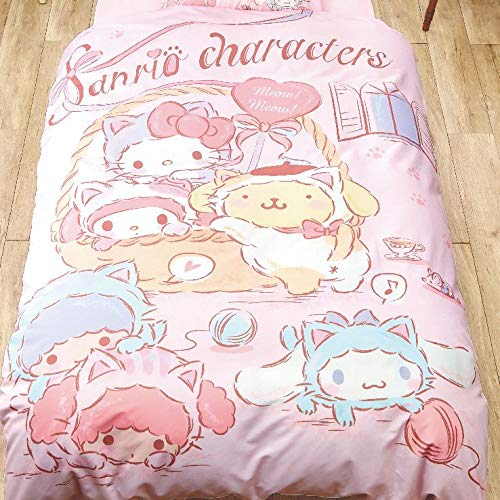 Sanrio Characters Single 3-Piece Duvet Cover Set with Pillowcase and Mattress Cover- Japan Figure Store - #1 Bring To You The Best Japanese Goods