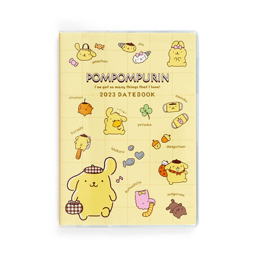 Sanrio 2023 B6 Pompompurin Monthly Notebook with Stickers - Starts Oct 2022- Japan Figure Store - #1 Bring To You The Best Japanese Goods