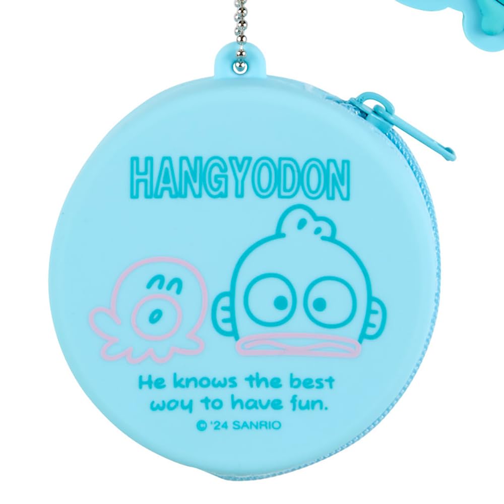Sanrio Hangyodon Silicone Mini Case Keychain Fish Design 6.5cm x 6.5cm x 3cm- Japan Figure Store - #1 Bring To You The Best Japanese Goods