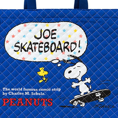 Sanrio Snoopy Quilted Tote Bag Skateboarding Design- Japan Figure Store - #1 Bring To You The Best Japanese Goods
