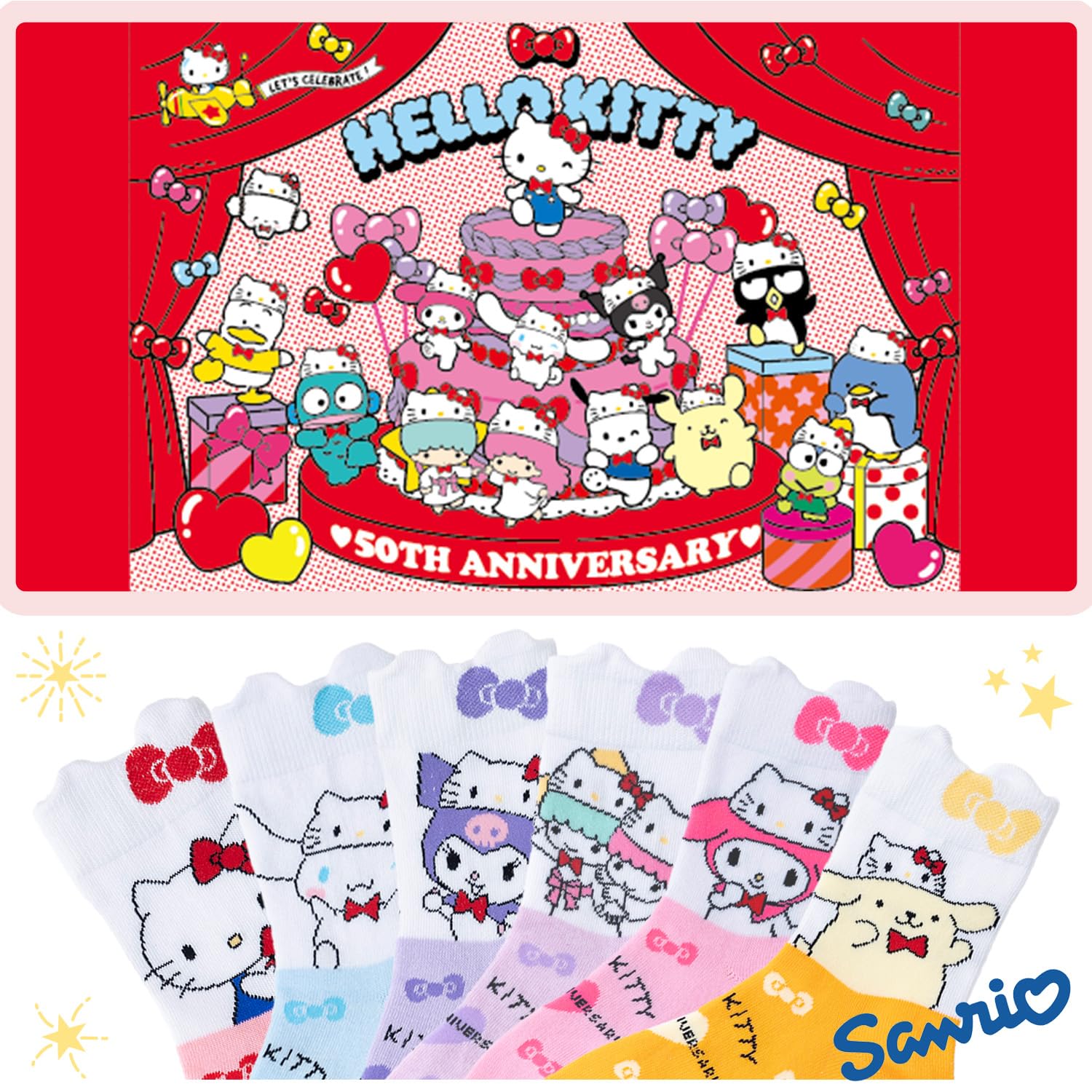 Sanrio Women's and Kids' Short Socks - Cinnamoroll Hello Kitty My Melody Kuromi- Japan Figure Store - #1 Bring To You The Best Japanese Goods