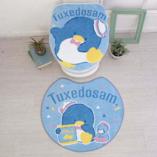 Sanrio Tuxedo Sam 2-Piece Toilet Set with Mat and Cover- Japan Figure Store - #1 Bring To You The Best Japanese Goods