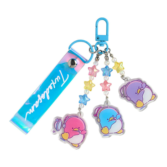 Sanrio Tuxedo Sam Keychain Dance Music PVC Acrylic Steel 072532