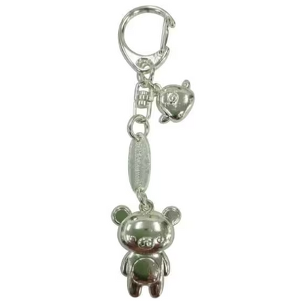 San-X Rilakkuma Cast Keychain Rk-016 Silver 3cm by Ushikubo Kogeisha- Japan Figure Store - #1 Bring To You The Best Japanese Goods