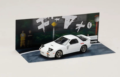 Hobby Japan 1/64 Initial D Mazda RX-7 Diorama Set Ryosuke vs Takumi 30th Anniv