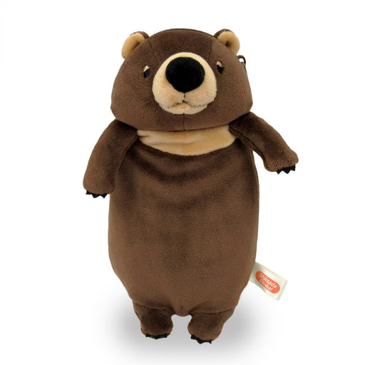 Shinada Global Mochi Bear Pen Pouch 9x8x18cm MPKU-0180B - Brown Animal Case- Japan Figure Store - #1 Bring To You The Best Japanese Goods