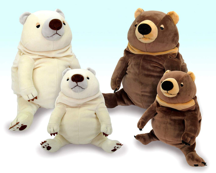 Shinada Global Medium-Sized Mochi Series White Bear Stuffed Toy 14x14x22cm- Japan Figure Store - #1 Bring To You The Best Japanese Goods